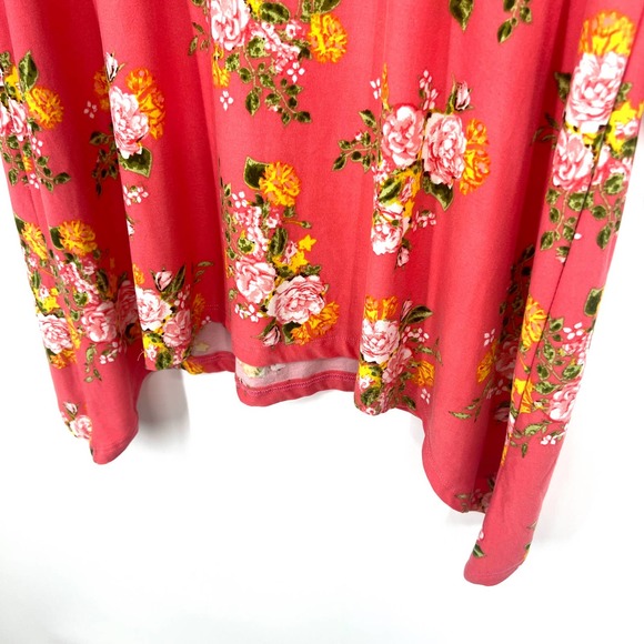 Bobbie Brooks Ladies Size Large Stretchy Floral Blouse Shirt Top Soft Summer - Picture 4 of 7